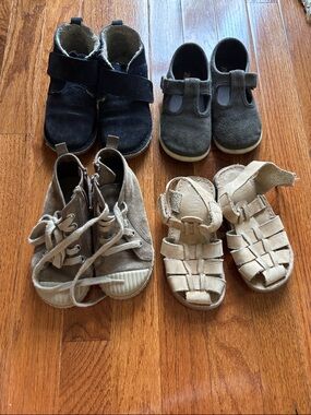 Zara shoe bundle Kids Neutral Beige Canvas Sneakers - Comfortable Everyday Shoes